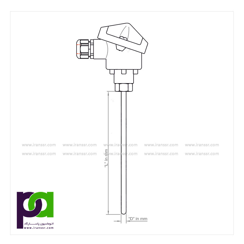 ترموکوپل بدون اتصال مکانیکی و دارای دو غلاف